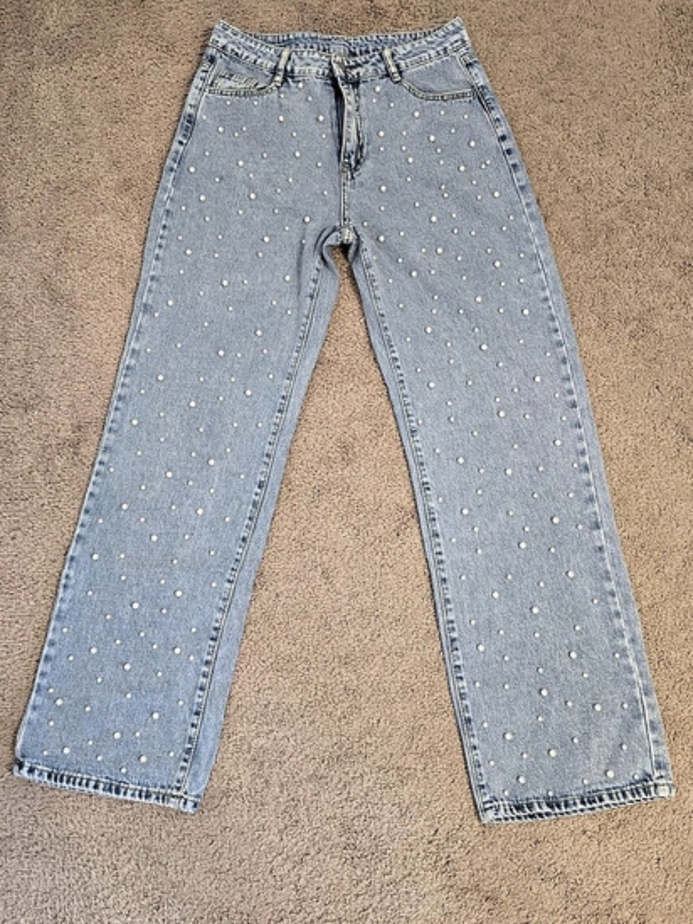 Pearls Straight Leg Jeans Size Medium